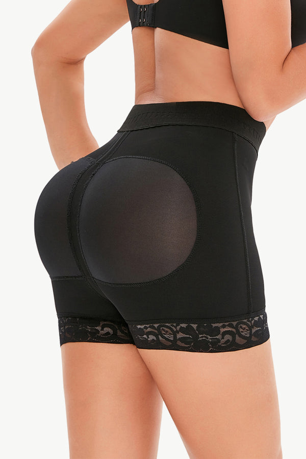 Full Size Pull-On Lace Trim Shaping Shorts-Teresa's Fashionista LLC