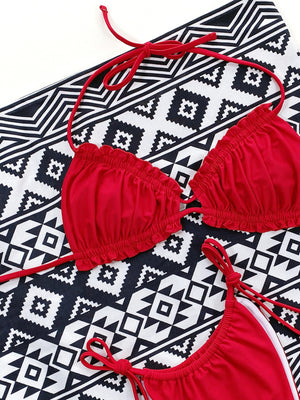 Frill Trill Halter Neck Bikini Set-Teresa's Fashionista LLC