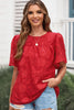 Round Neck Puff Sleeve Blouse-Teresa's Fashionista LLC