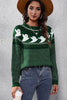 Ghost Pattern Round Neck Long Sleeve Sweater-Teresa's Fashionista LLC