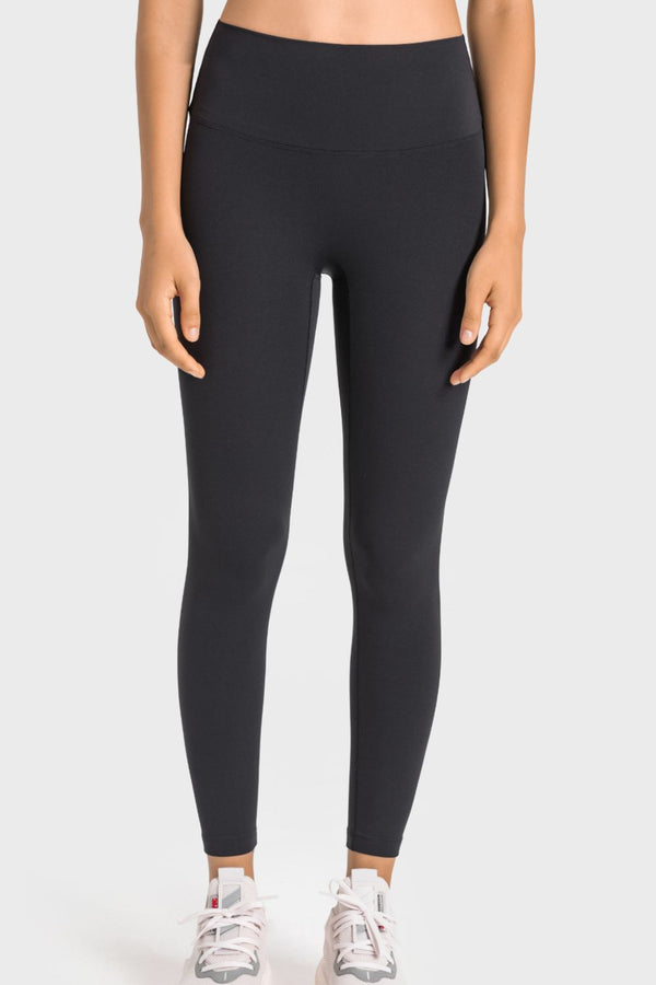 High-Rise Wide Waistband Yoga Leggings-Teresa's Fashionista LLC