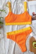 Color Block Scoop Neck Bikini Set-Teresa's Fashionista LLC