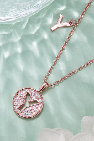 Moissanite U to Z Pendant Necklace-Teresa's Fashionista LLC