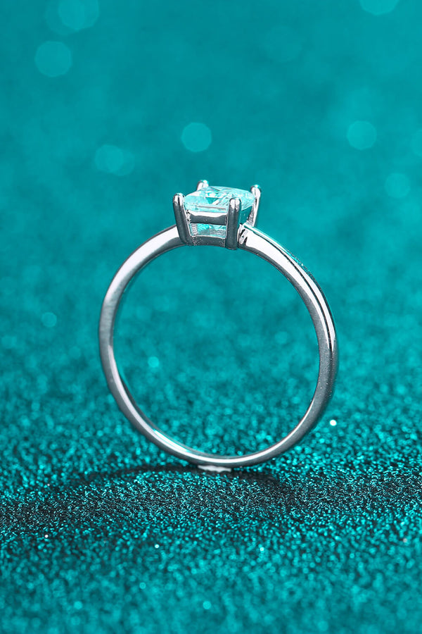 925 Sterling Silver Moissanite Solitaire Ring-Teresa's Fashionista LLC