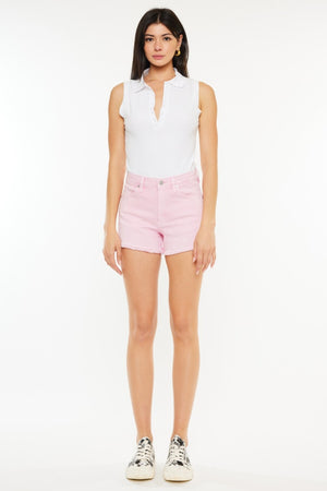 Kancan Raw Hem High Waist Denim Shorts-Teresa's Fashionista LLC