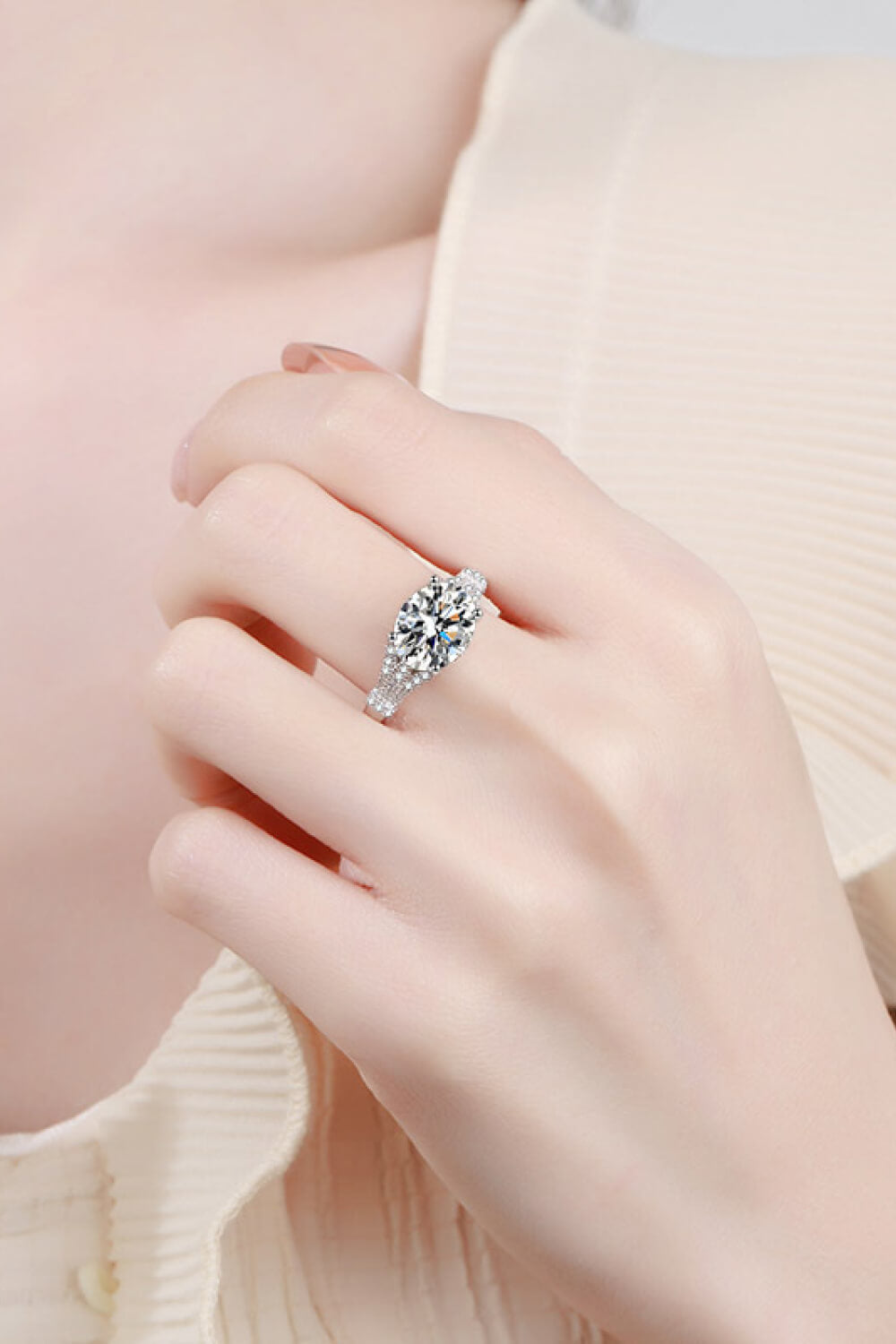 Unpredictable Day 3 Carat Moissanite Ring-Teresa's Fashionista LLC