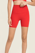 Seamless High-Rise Wide Waistband Biker Shorts-Teresa's Fashionista LLC
