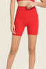 Seamless High-Rise Wide Waistband Biker Shorts-Teresa's Fashionista LLC