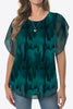 Printed Round Neck Curved Hem Blouse-Teresa's Fashionista LLC