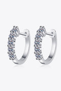 1 Carat Moissanite Hoop Earrings-Teresa's Fashionista LLC