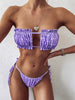 Frill Trim Ruched Bikini Set-Teresa's Fashionista LLC
