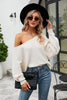 Boat Neck Horizontal Ribbing Dolman Sleeve Sweater-Teresa's Fashionista LLC