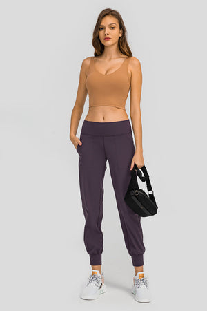 Wide Waistband Slant Pocket Pants-Teresa's Fashionista LLC