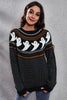 Ghost Pattern Round Neck Long Sleeve Sweater-Teresa's Fashionista LLC