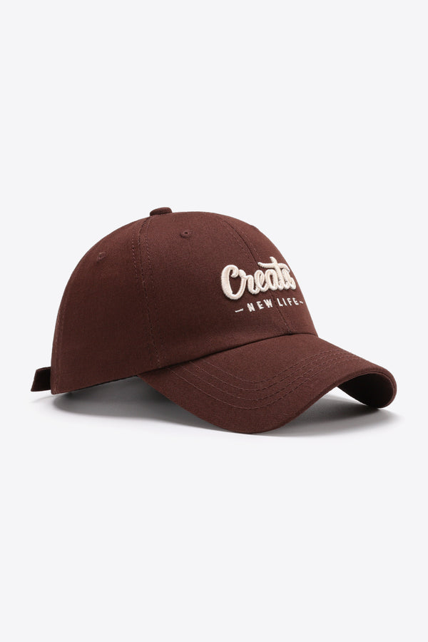 CREATE NEW LIFE Adjustable Cotton Baseball Cap-Teresa's Fashionista LLC