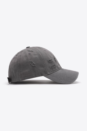Distressed Adjustable Baseball Cap-Teresa's Fashionista LLC