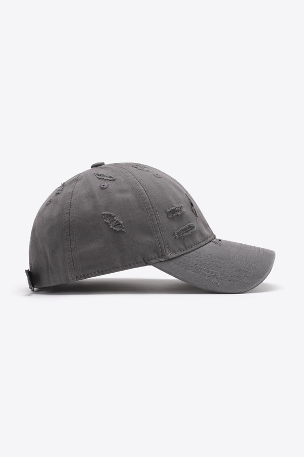 Distressed Adjustable Baseball Cap-Teresa's Fashionista LLC