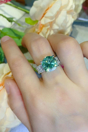 5 Carat Moissanite 4-Prong Wide Band Ring-Teresa's Fashionista LLC