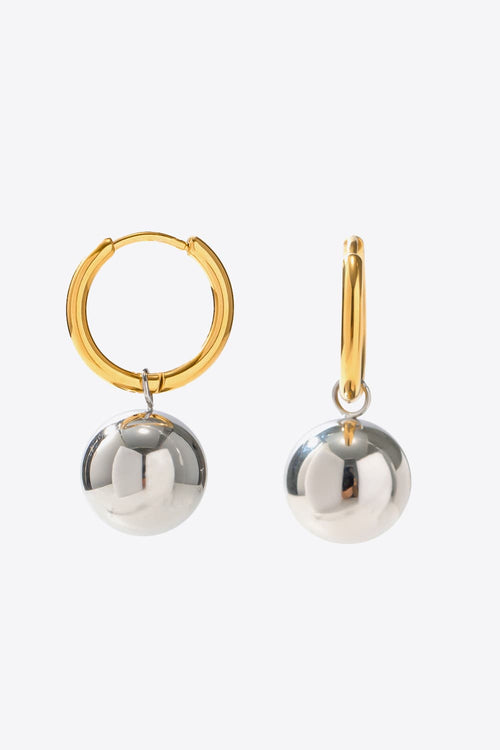 18K Gold-Plated Copper Ball Drop Earrings-Teresa's Fashionista LLC
