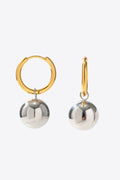 18K Gold-Plated Copper Ball Drop Earrings-Teresa's Fashionista LLC