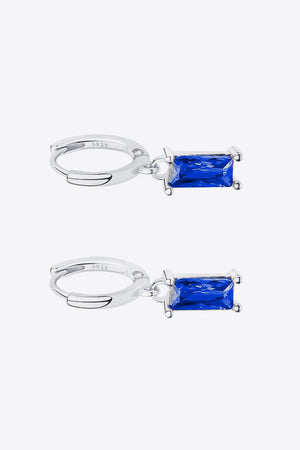 Retro 925 Sterling Silver Cubic Zirconia Drop Earrings-Teresa's Fashionista LLC