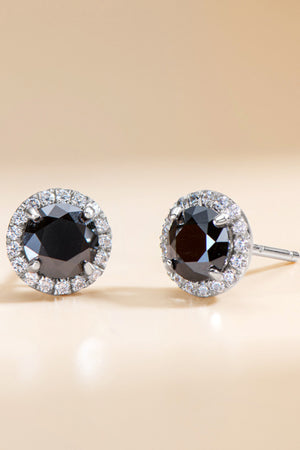 Two-Tone 4-Prong Moissanite Stud Earrings-Teresa's Fashionista LLC