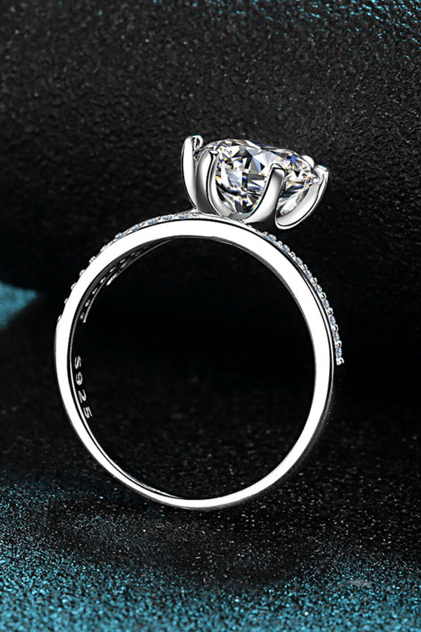 3 Carat Moissanite 6-Prong Ring-Teresa's Fashionista LLC