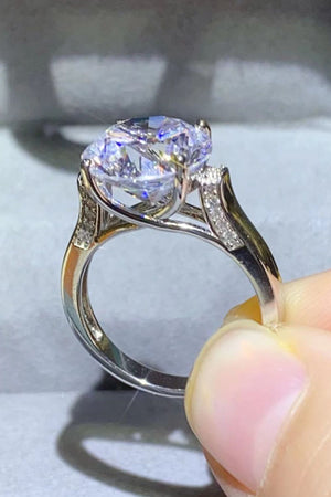 5 Carat Moissanite Platinum-Plated Ring-Teresa's Fashionista LLC