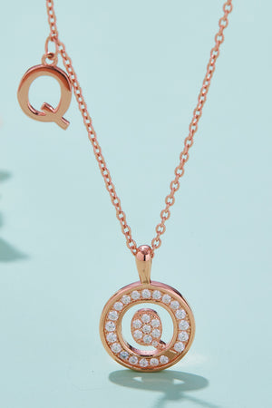 Moissanite K to T Pendant Necklace-Teresa's Fashionista LLC