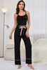 Contrast Trim Cropped Cami and Pants Loungewear Set-Teresa's Fashionista LLC