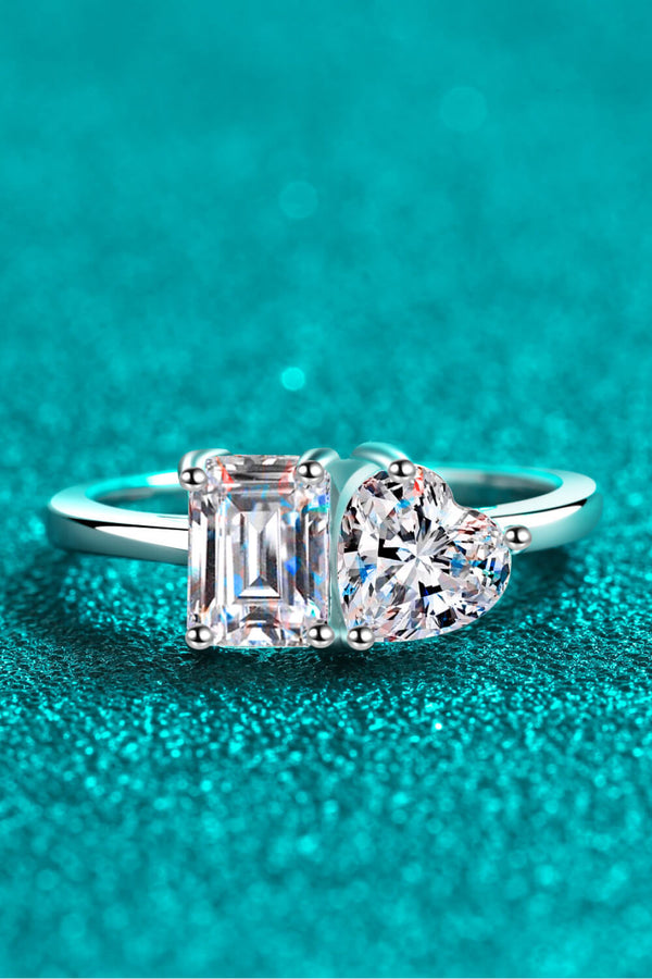 Rhodium-Plated 2 Carat Moissanite Ring-Teresa's Fashionista LLC