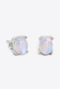 Natural Moonstone 4-Prong Stud Earrings-Teresa's Fashionista LLC