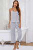 Halter Neck Cami and Lace Trim Pajama Set-Teresa's Fashionista LLC