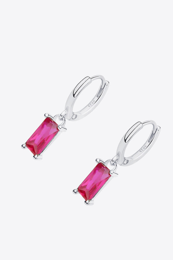 Retro 925 Sterling Silver Cubic Zirconia Drop Earrings-Teresa's Fashionista LLC