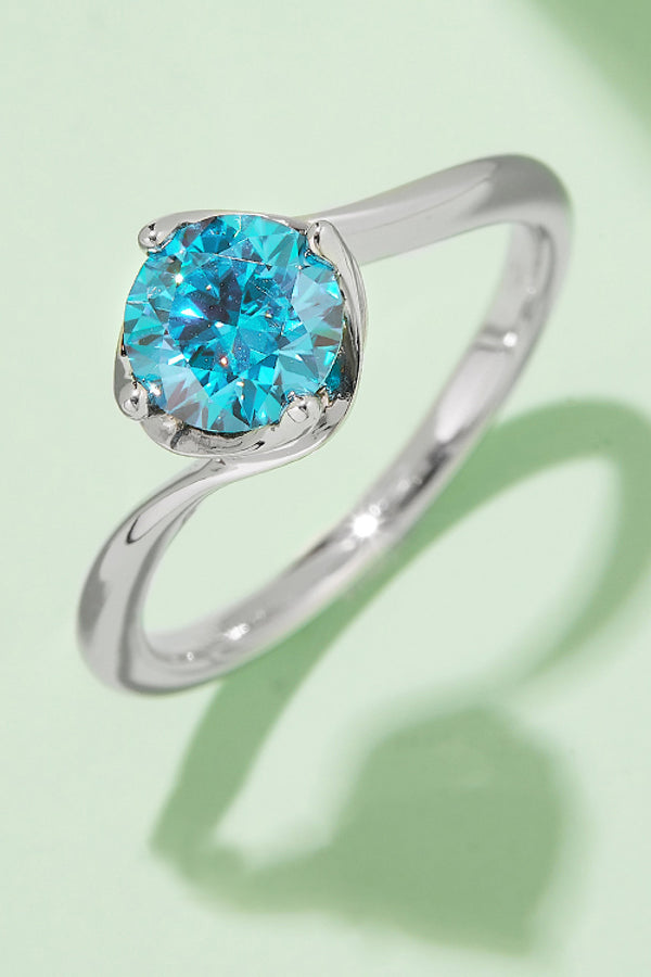 1 Carat Moissanite 925 Sterling Silver Solitaire Ring-Teresa's Fashionista LLC