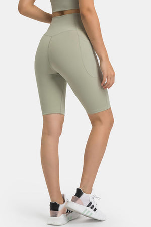 High Waist Biker Shorts with Pockets-Teresa's Fashionista LLC