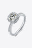 1 Carat Moissanite Platinum-Plated Ring-Teresa's Fashionista LLC