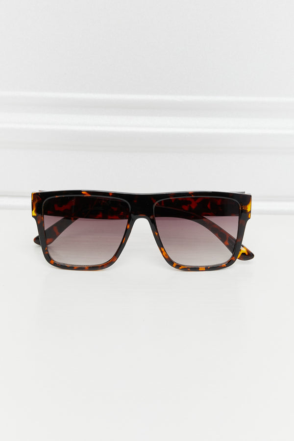 Tortoiseshell Square Full Rim Sunglasses-Teresa's Fashionista LLC