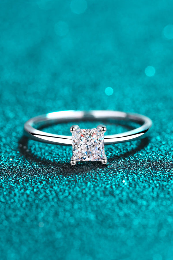 925 Sterling Silver Moissanite Solitaire Ring-Teresa's Fashionista LLC