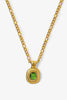 18K Gold Plated Inlaid Rhinestone Pendant Necklace-Teresa's Fashionista LLC