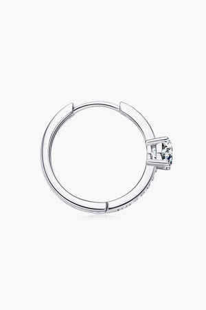 Carry Your Love 1 Carat Moissanite Platinum-Plated Earrings-Teresa's Fashionista LLC