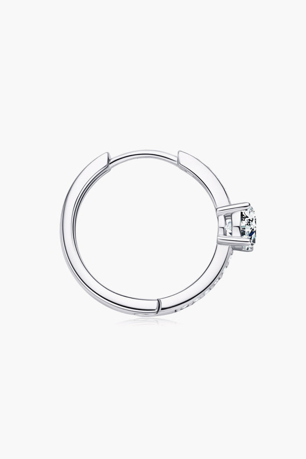Carry Your Love 1 Carat Moissanite Platinum-Plated Earrings-Teresa's Fashionista LLC