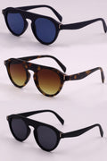 3-Piece Round Polycarbonate Full Rim Sunglasses-Teresa's Fashionista LLC