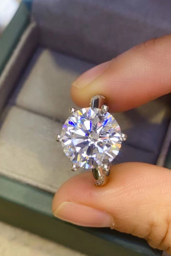 5 Carat Moissanite 6-Prong Ring-Teresa's Fashionista LLC