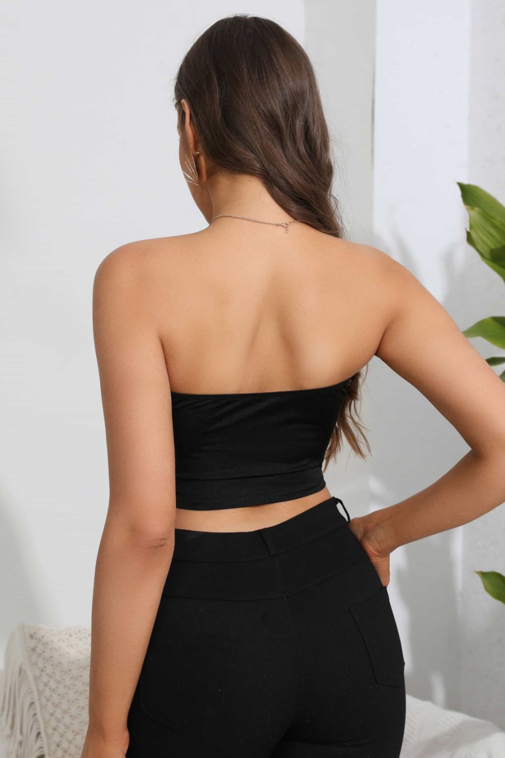 Heart Spider Web Graphic Tube Top-Teresa's Fashionista LLC