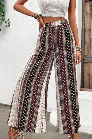 Floral High Waist Wide Leg Pants-Teresa's Fashionista LLC