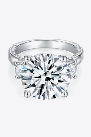 8.6 Carat Moissanite Platinum-Plated Ring-Teresa's Fashionista LLC
