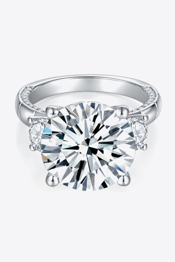 8.6 Carat Moissanite Platinum-Plated Ring-Teresa's Fashionista LLC