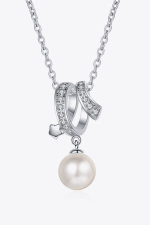 Give You A Chance Pearl Pendant Chain Necklace-Teresa's Fashionista LLC