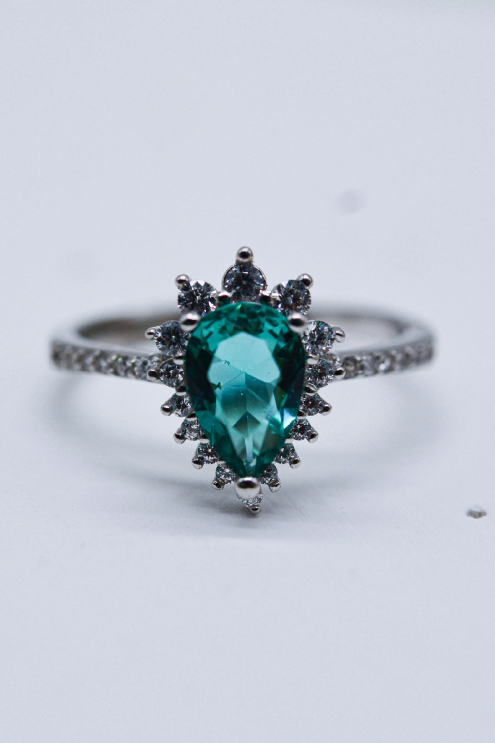 Paraiba Tourmaline Pear Shape Ring-Teresa&#39;s Fashionista LLC
